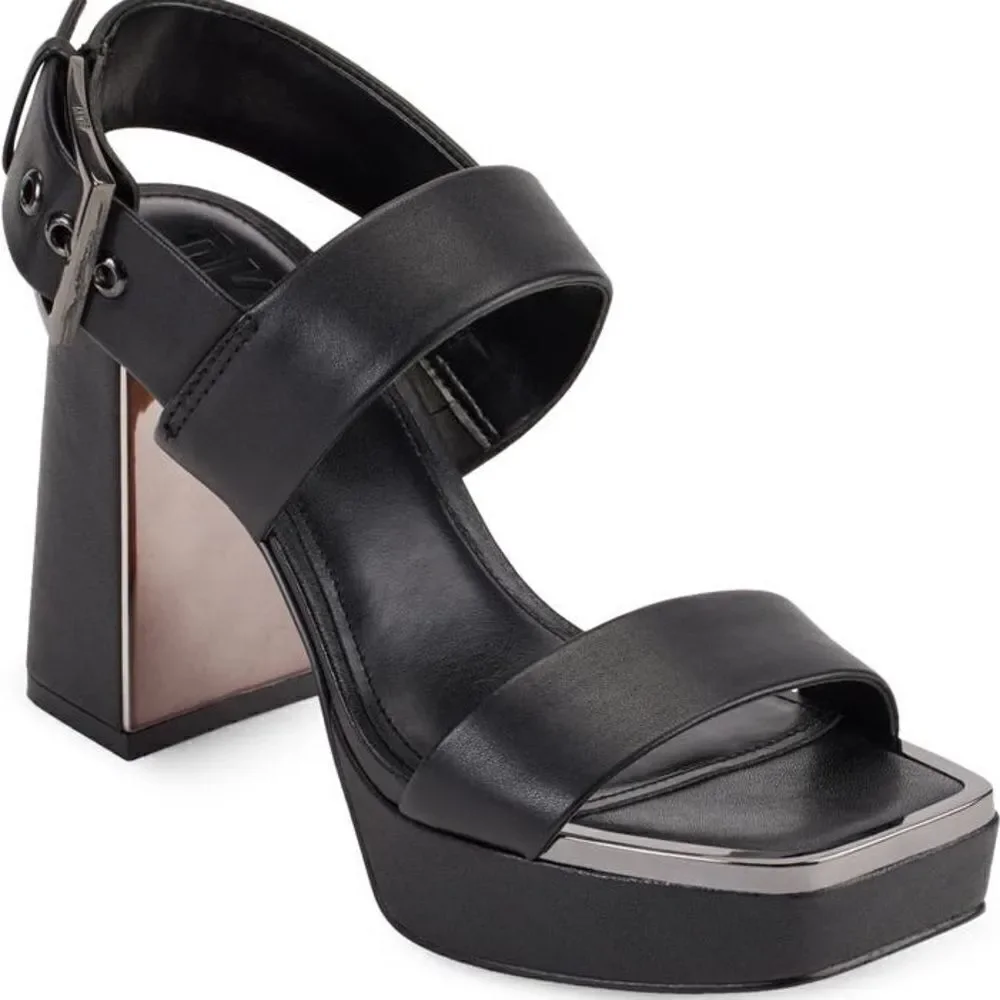 DKNY Bibiana Slingback Platform Sandals Ankle-Strap Block Heel, pumps, shoes 11